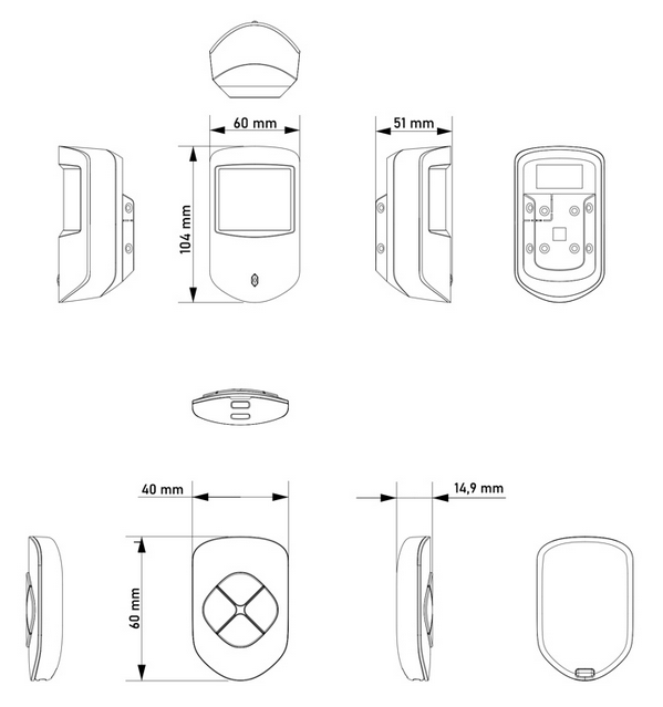 DAHUA ART ARC3800H 03 W2868 wymiary PIR pilot